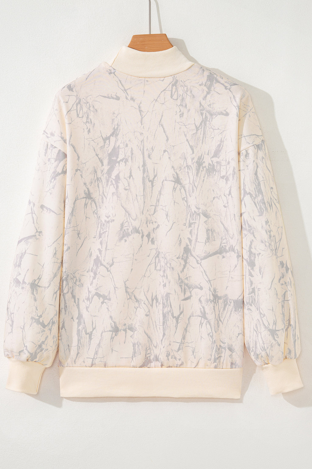 Pink Camo Mock Neck Baggy Sweatshirt