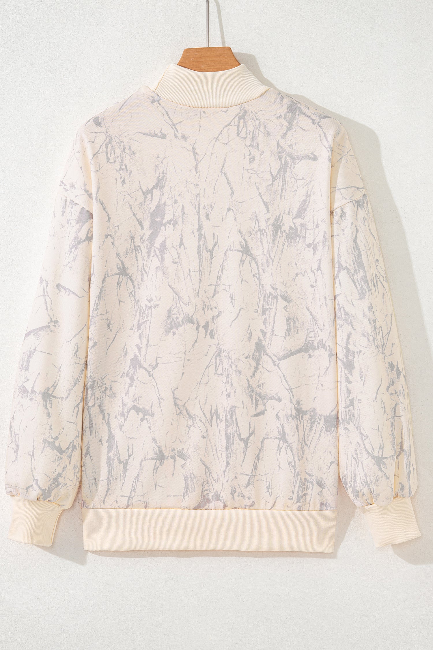 Pink Camo Mock Neck Baggy Sweatshirt