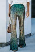 Green Black&Gold Gradient Sequined Pants