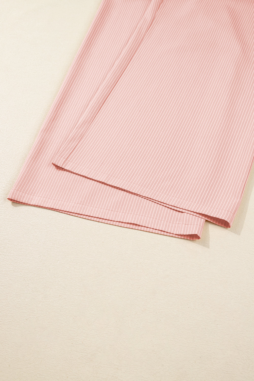 Pink Stripe Drawstring Plus Size Loose Pants