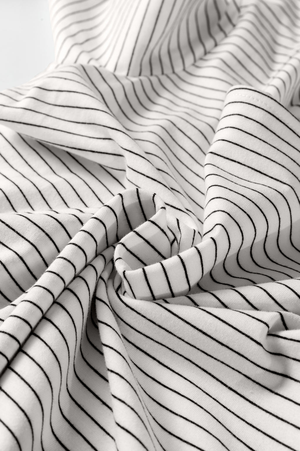 Brown Stripe Square Neck Long Sleeve Top