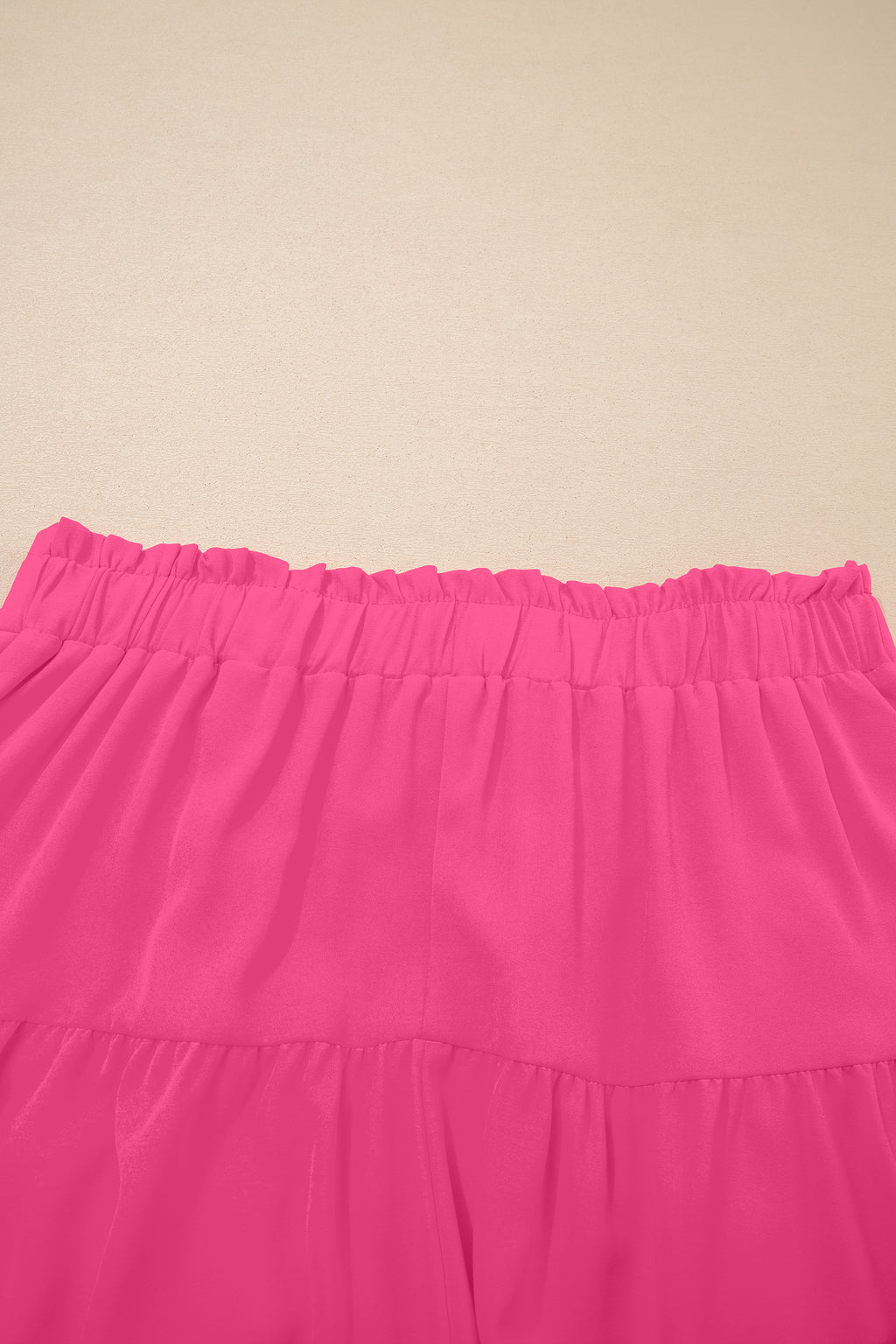 Navy Blue Plus Size Frilled Elastic Waist Lace Trim Boho Ruffled Shorts