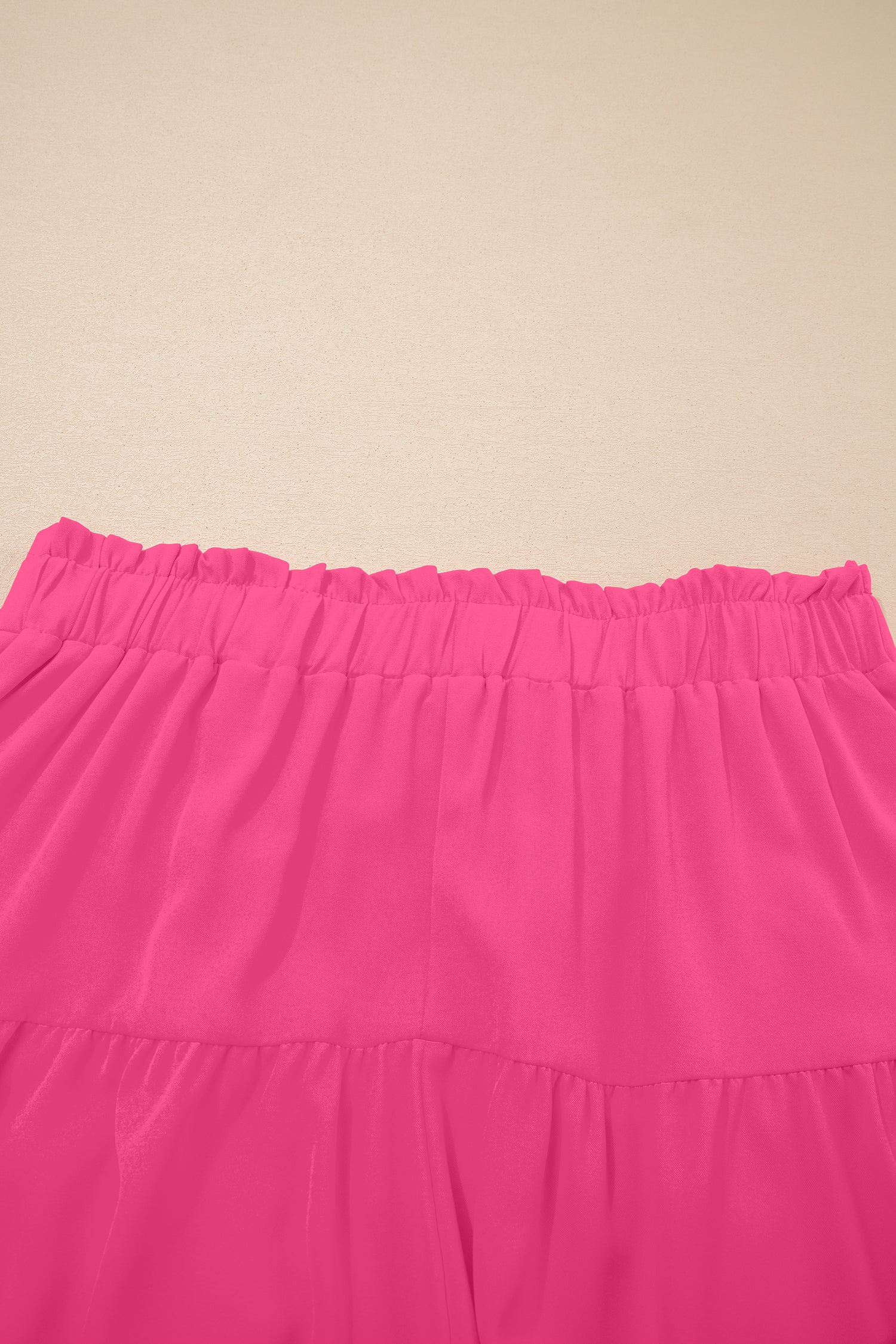 Navy Blue Plus Size Frilled Elastic Waist Lace Trim Boho Ruffled Shorts