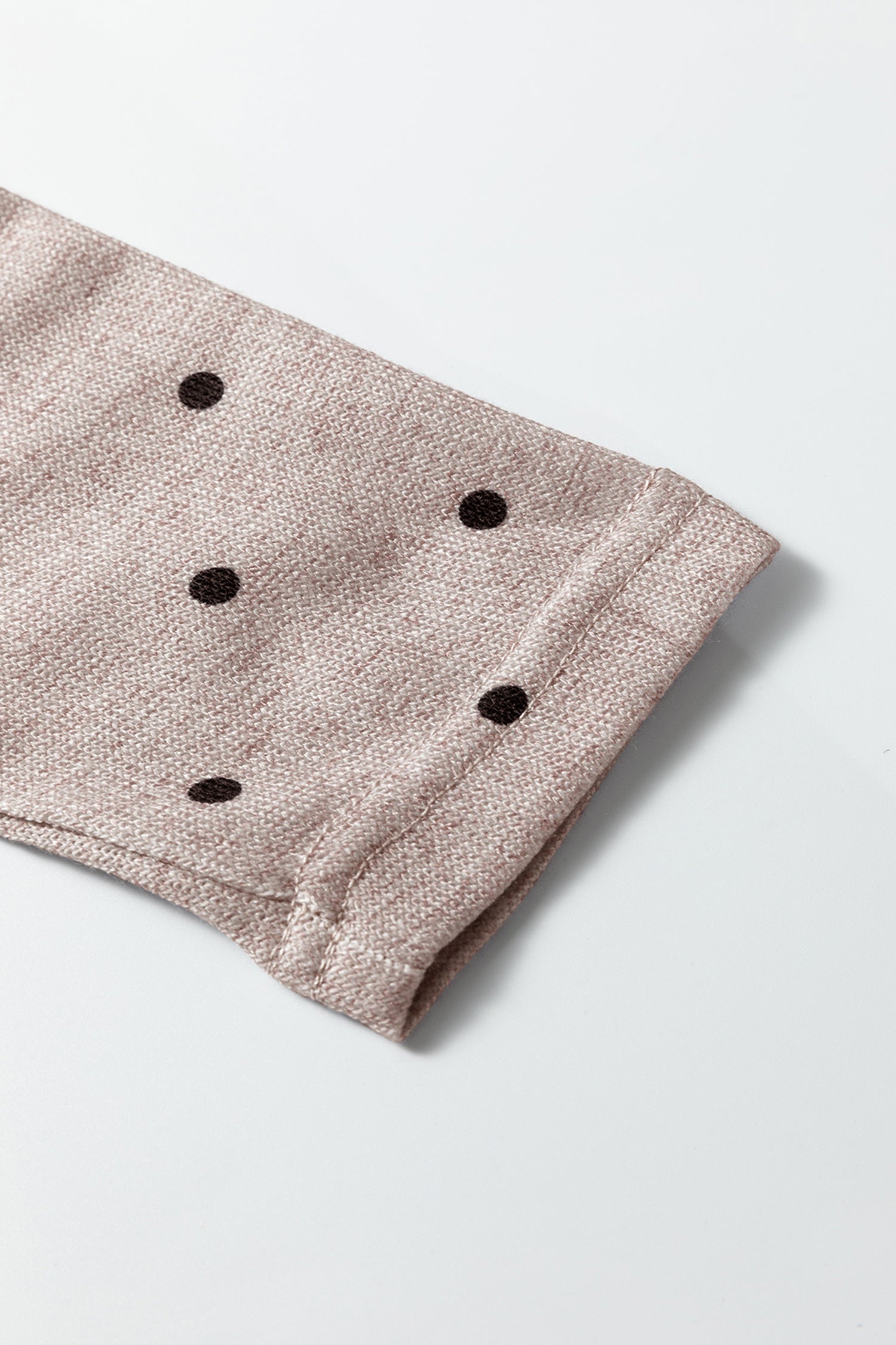 Jet Stream Polka Dot Boat Neck Knit Long Sleeve T Shirt