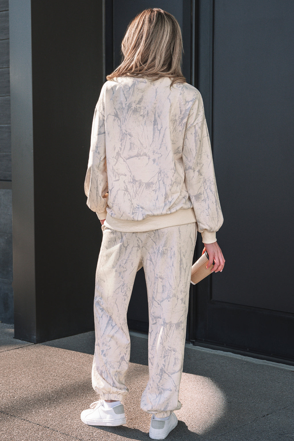 Khaki Camo Print Jogger Pants Set