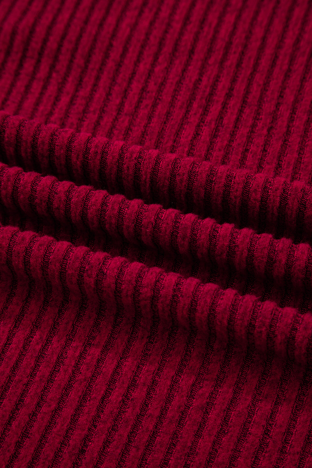 Simply Taupe Ribbed V Neck Contrast Ribbon Bow Back Drop Shoulder Long Sleeve Top