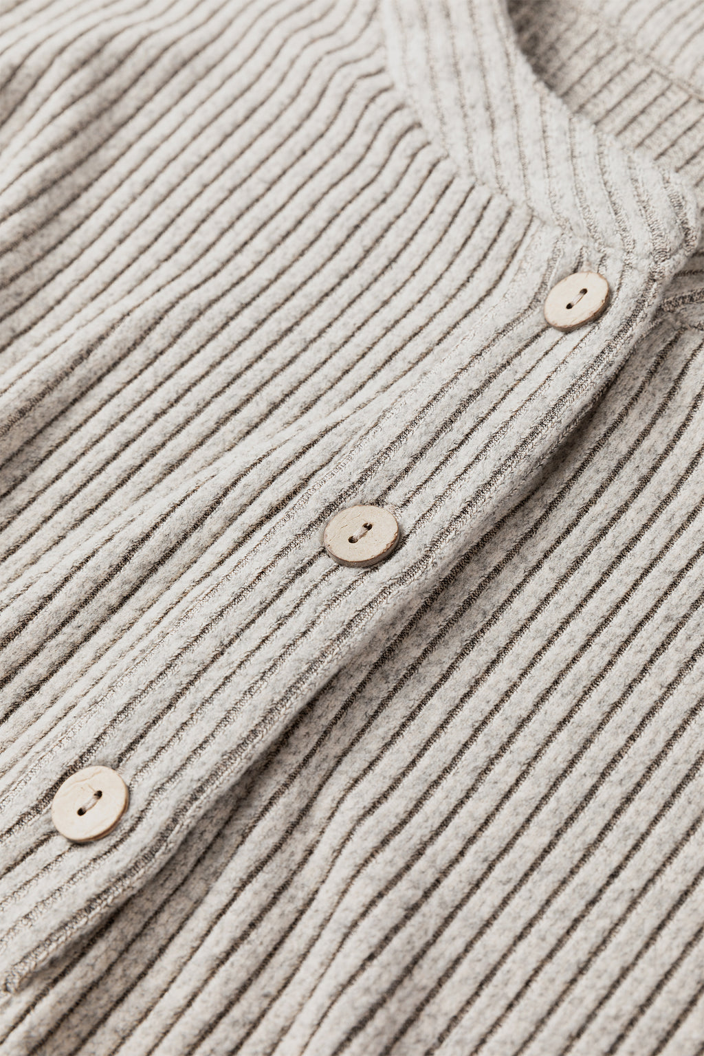 Simply Taupe Plus Size Ribbed Knit Kangaroo Pocket Henley Long Sleeve Top