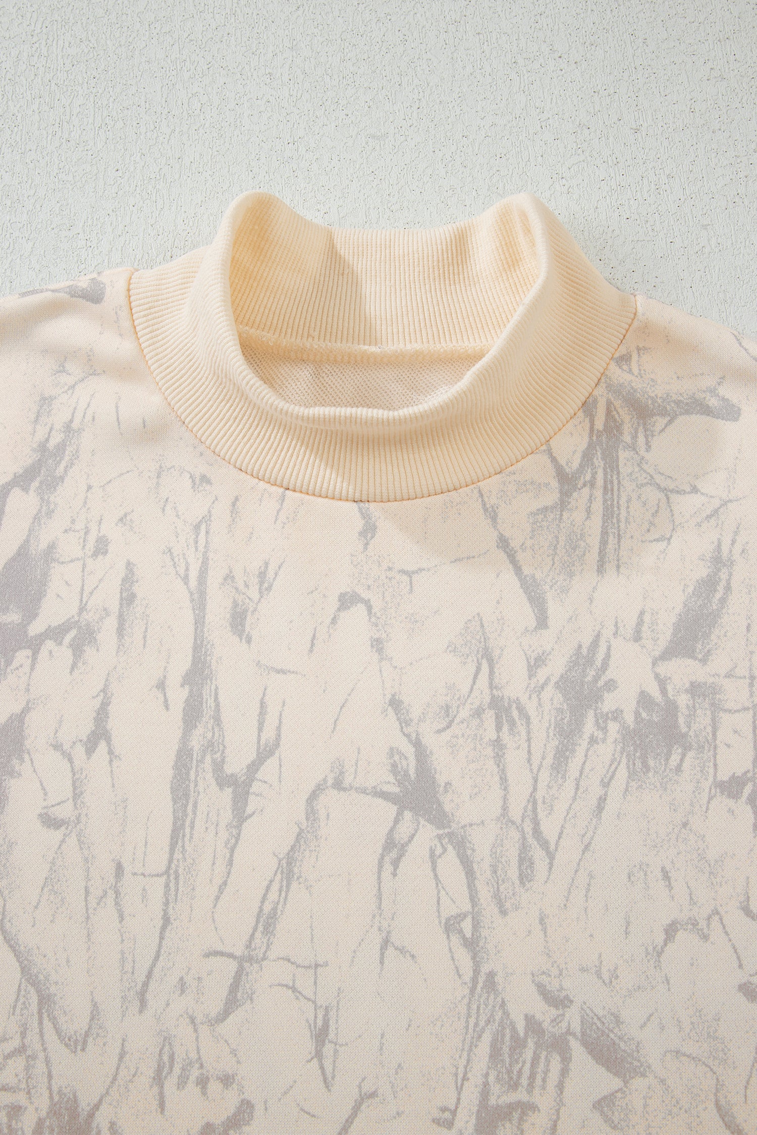 Pink Camo Mock Neck Baggy Sweatshirt