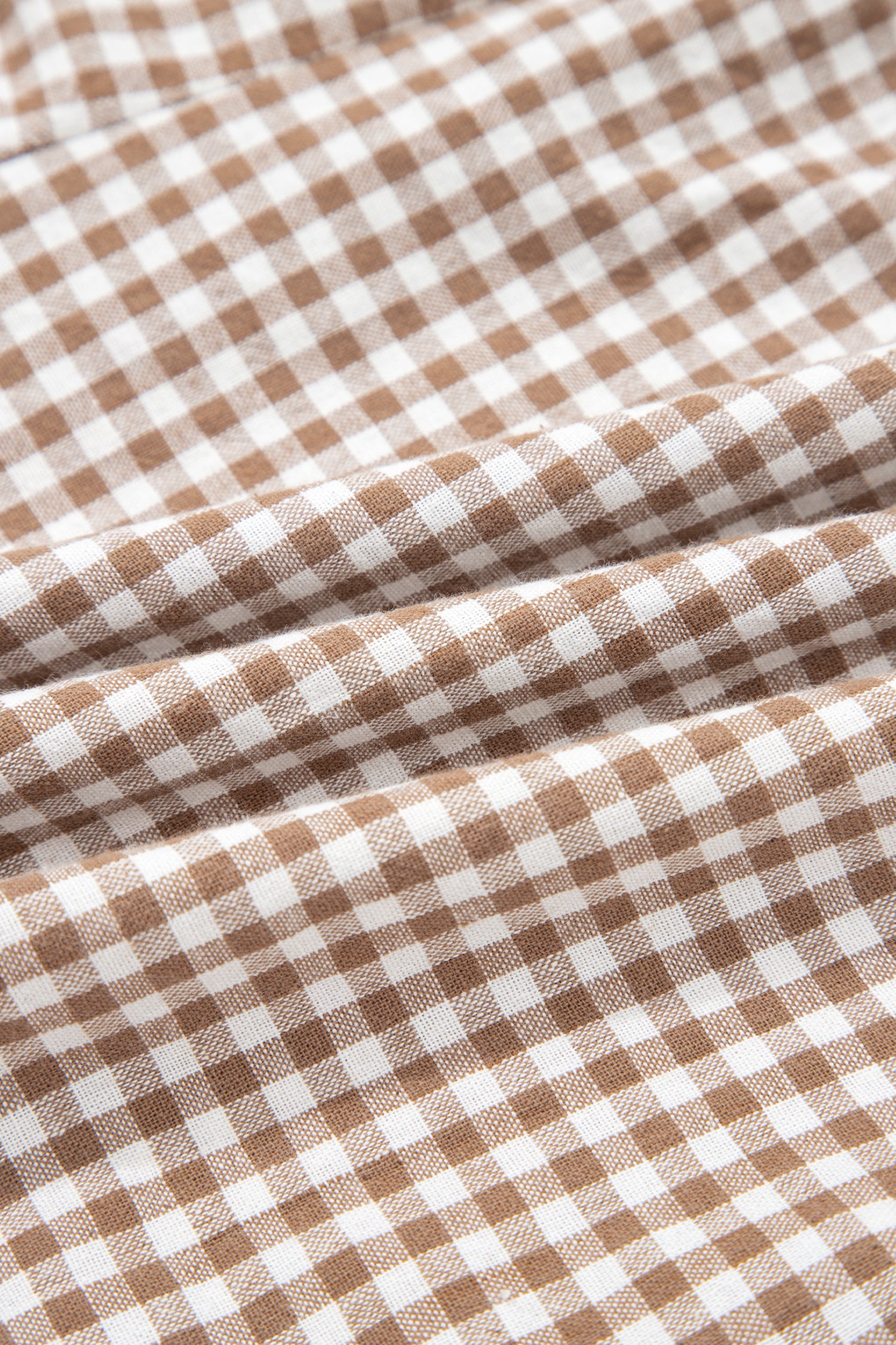 Green Contrast Trim Plaid Print Plus Size Shorts