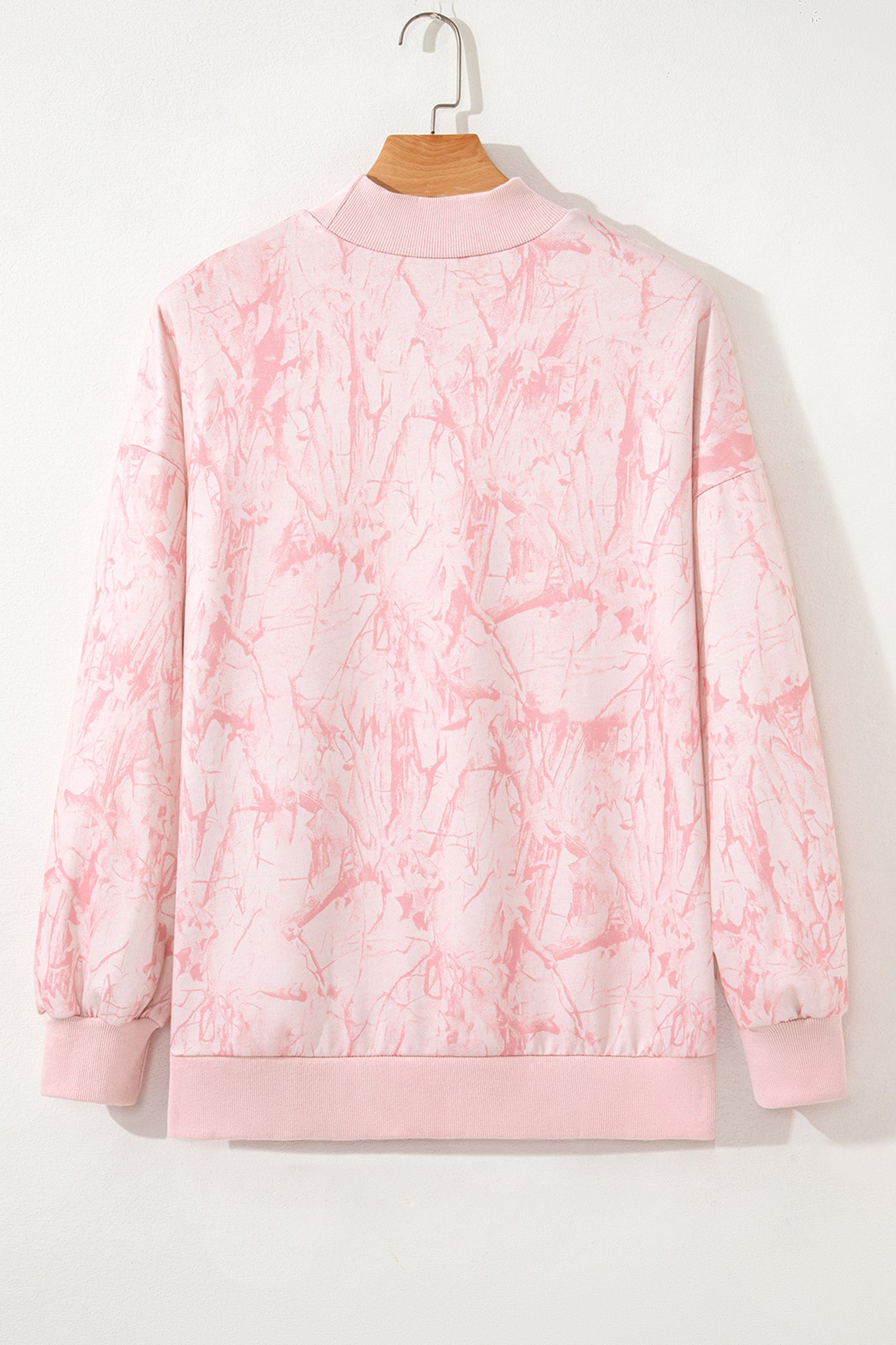 Pink Camo Mock Neck Baggy Sweatshirt