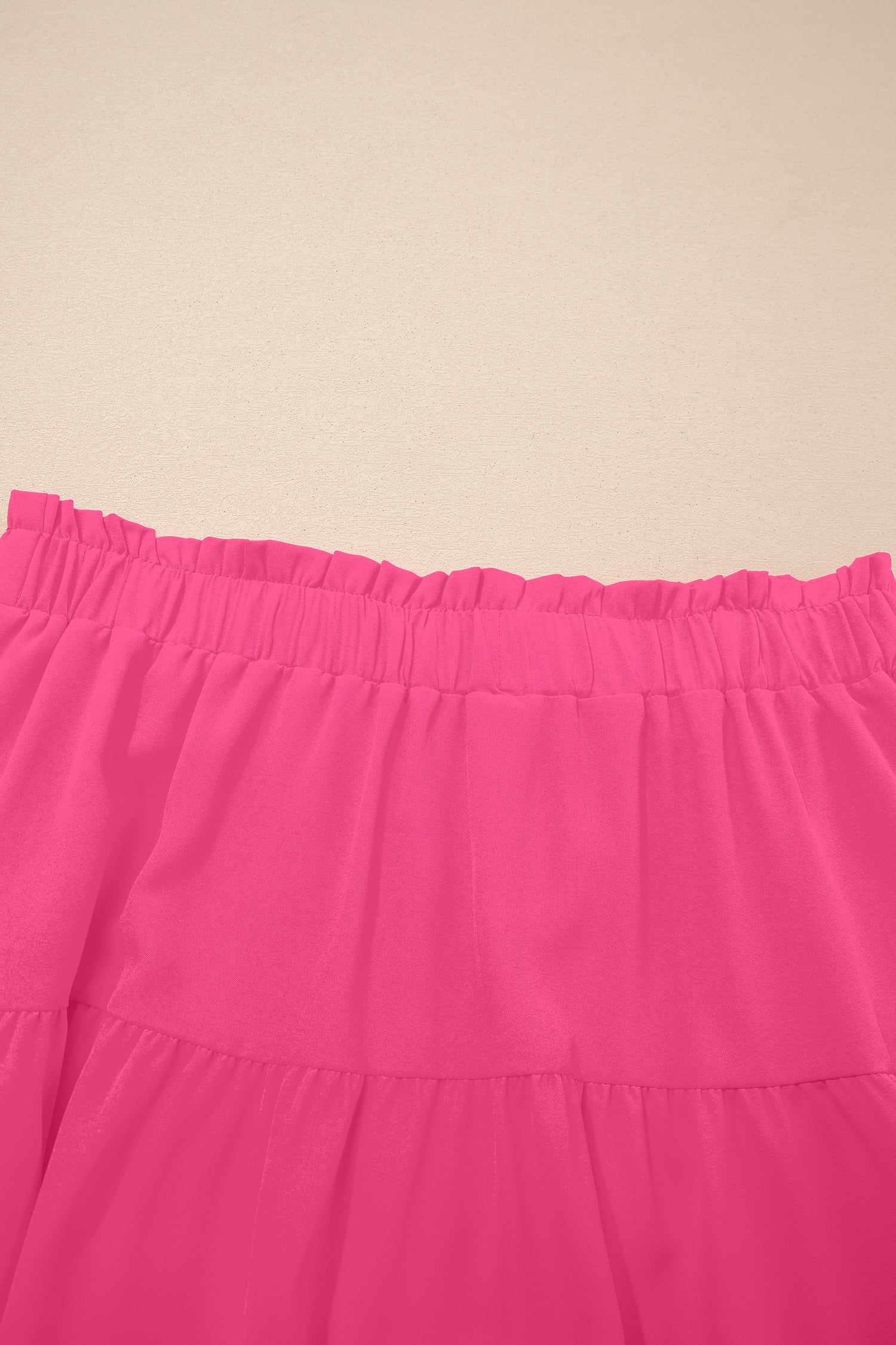 Navy Blue Plus Size Frilled Elastic Waist Lace Trim Boho Ruffled Shorts