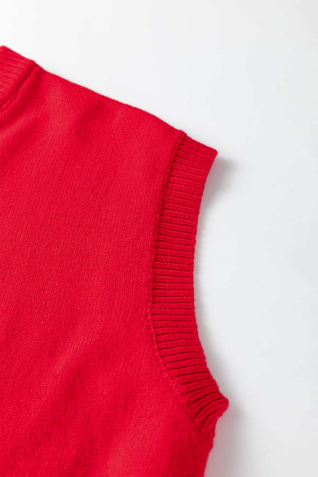 Fiery Red YEEHAW Embroidered Letter Loose Short Sleeve Sweater