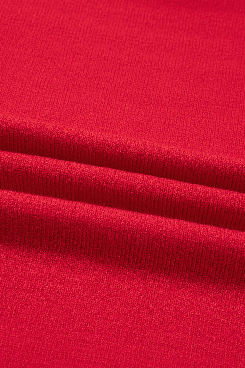 Fiery Red YEEHAW Embroidered Letter Loose Short Sleeve Sweater