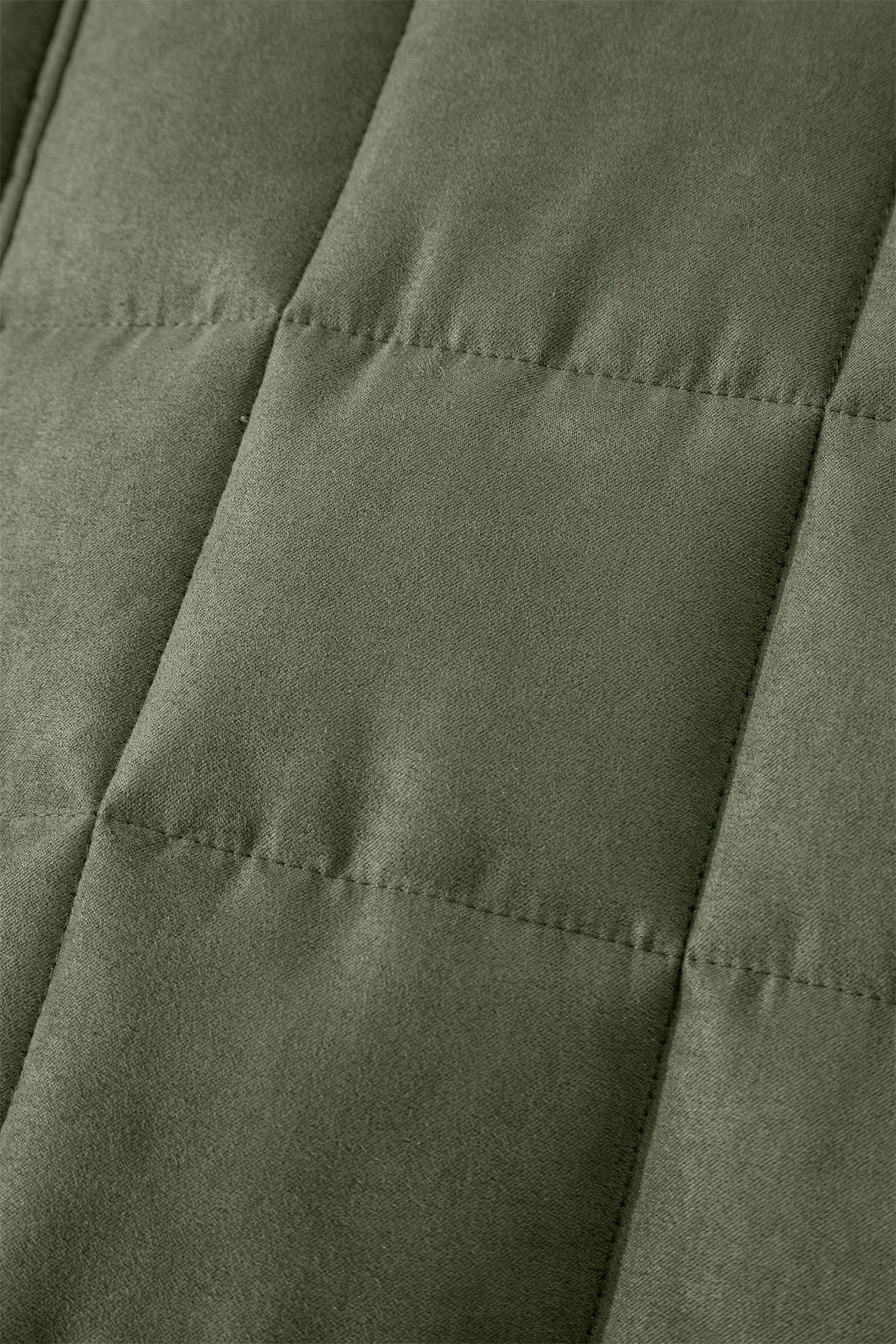 Green Zip-Up Pocket Quilted Jacket