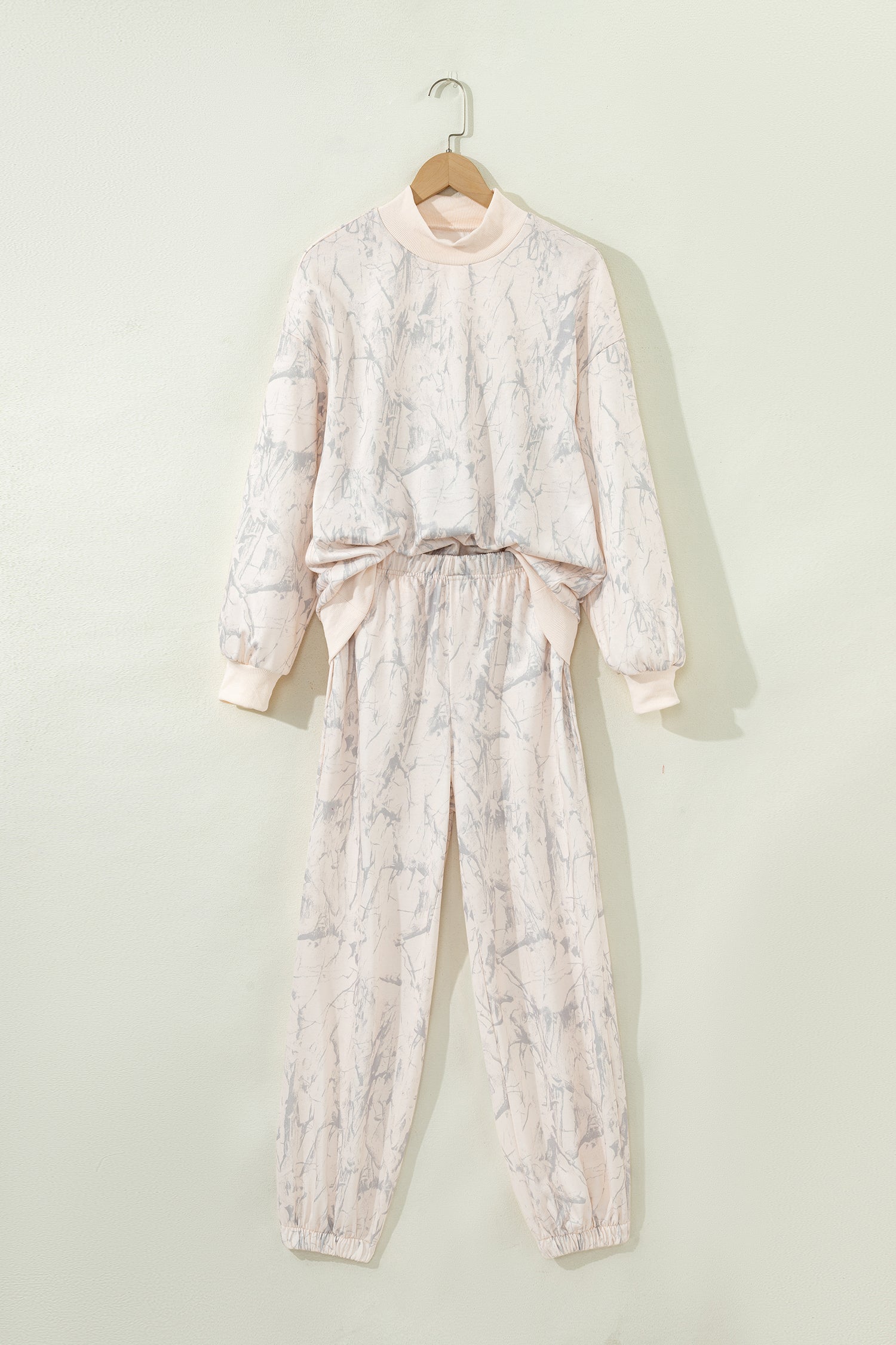 Khaki Camo Print Jogger Pants Set