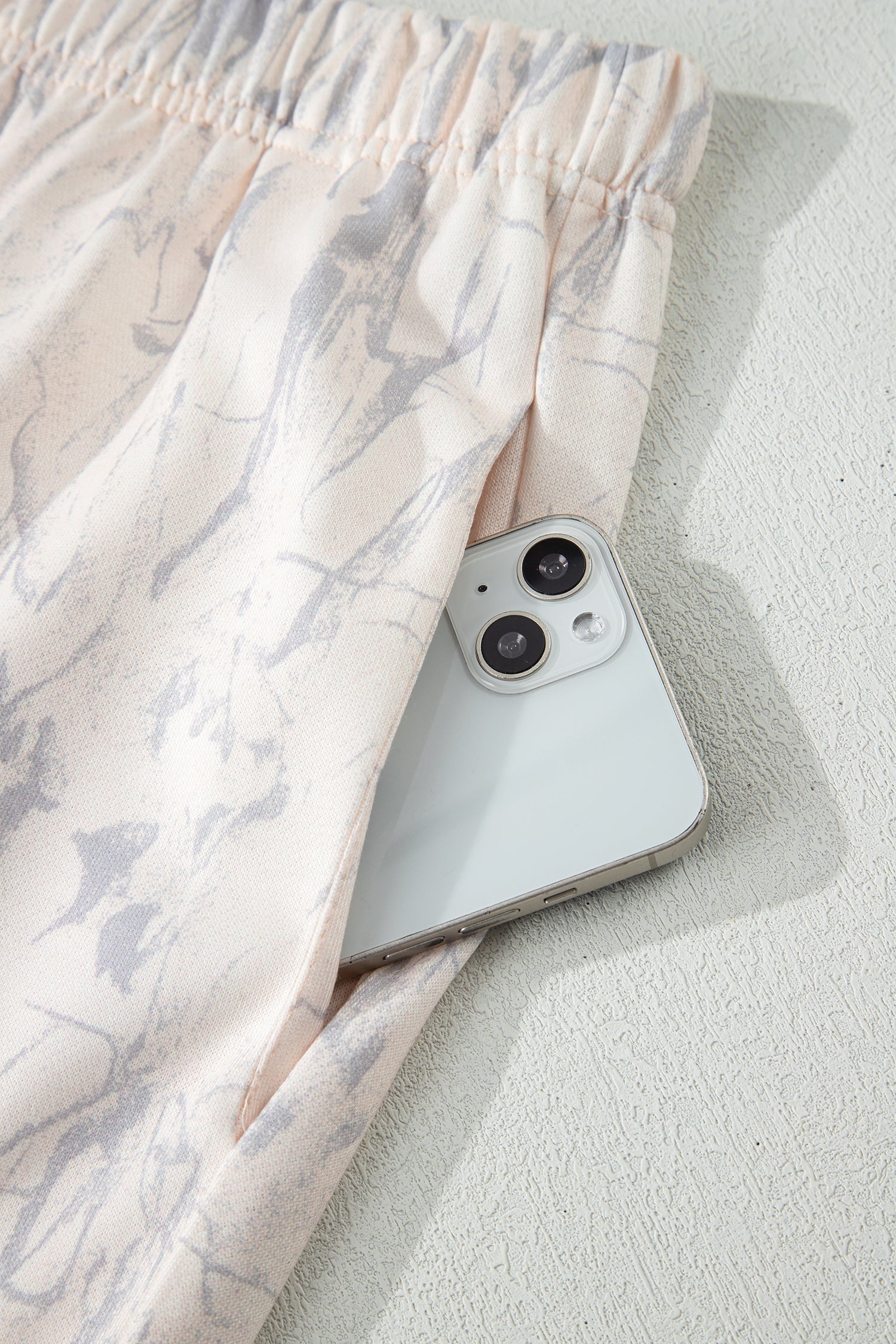 Khaki Camo Print Jogger Pants Set