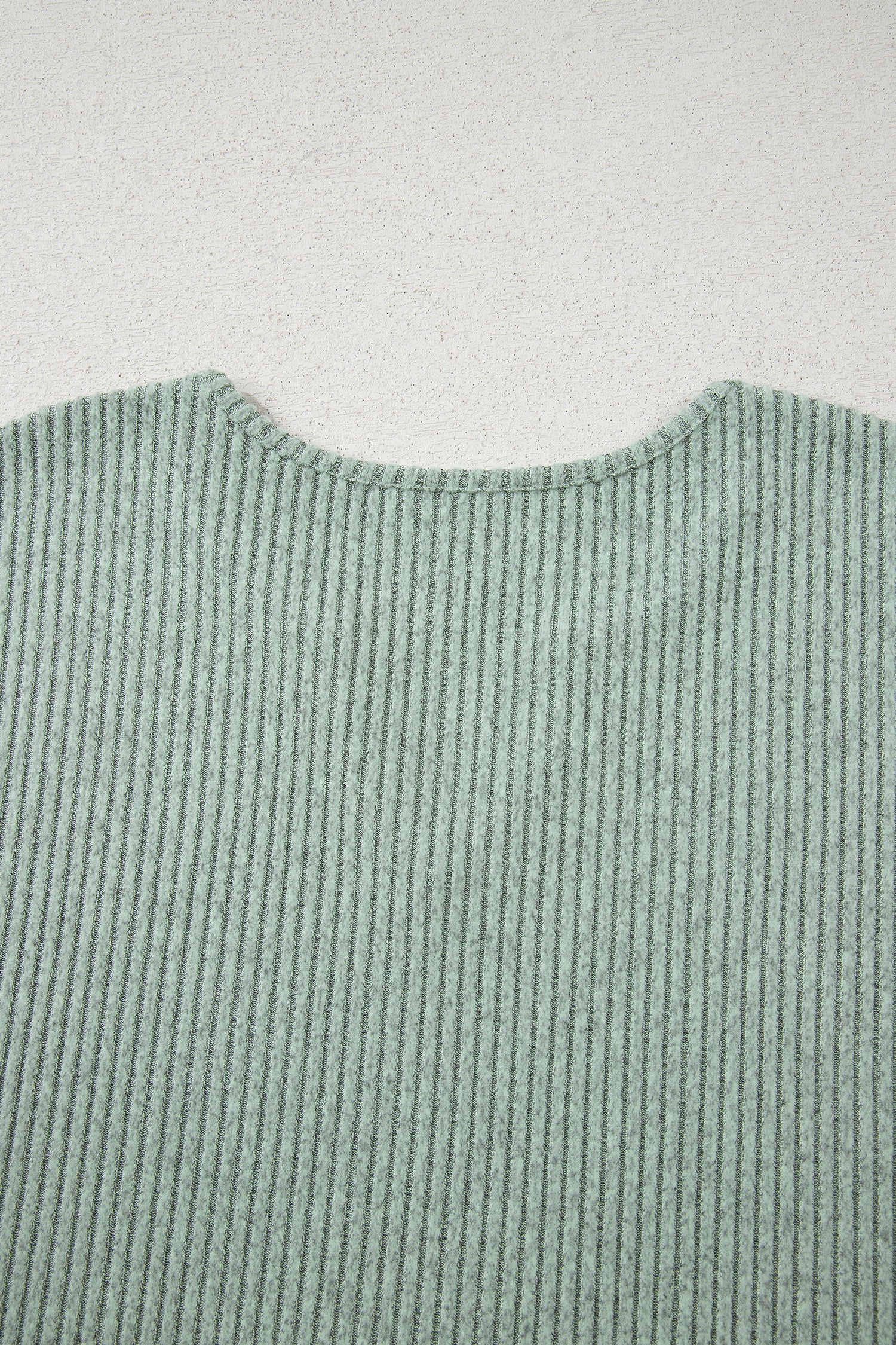 Racing Red Ribbed Notched Neck Knit Long Sleeve Leggings Two Pieces Lounge Set